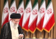 Iran's supreme leader Ayatollah Ali Khamenei prepares to cast his ballot during the runoff of the presidential elections in Tehran on July 5, 2024. (Photo by ATTA KENARE / AFP) (Photo by ATTA KENARE/AFP via Getty Images)