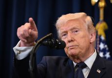 DORAL, FLORIDA - MARCH 09: U.S. President Donald Trump speaks to reporters during a news conference at Trump National Doral Miami on March 9, 2026 in Doral, Florida. President Trump spoke on his administration's strikes on Iran. (Photo by Roberto Schmidt/Getty Images)